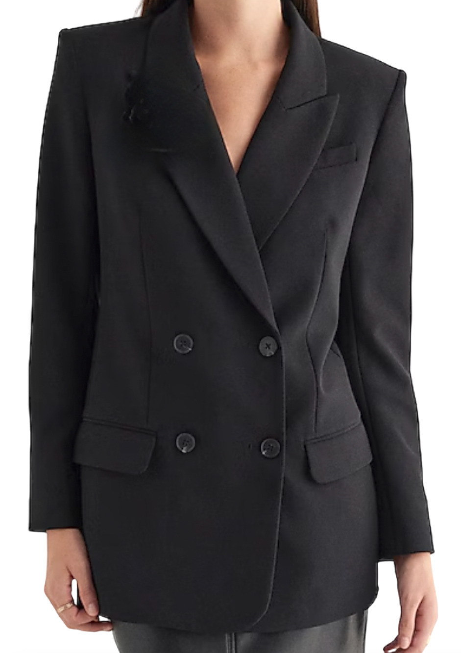 NEW EXPRESS BLACK DOUBLE BREASTED PEAK LAPEL BLAZER JACKET SIZE SMALL